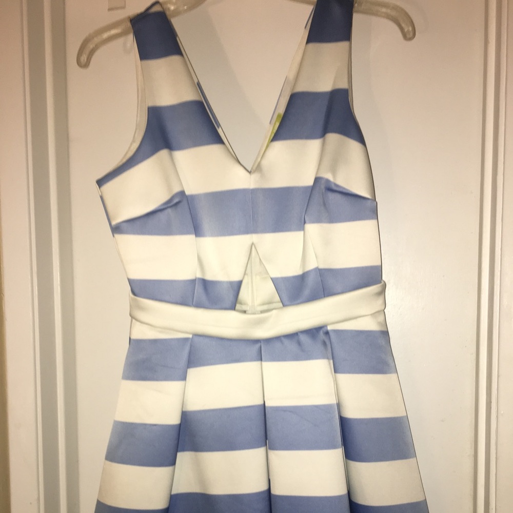Striped Blue & White Dress